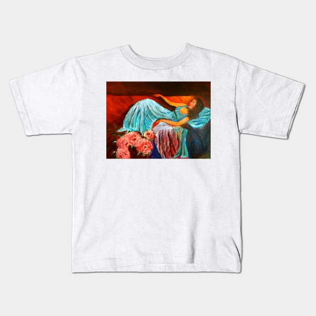 Reclining Lady IV Kids T-Shirt by jennyleeandjim